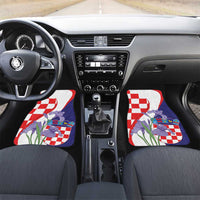 Croatia Hrvatska Checkerboard Car Mats Coat Of Arms With Iris Croatica