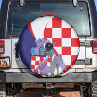 Croatia Hrvatska Checkerboard Spare Tire Cover Coat Of Arms With Iris Croatica