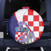 Croatia Hrvatska Checkerboard Spare Tire Cover Coat Of Arms With Iris Croatica