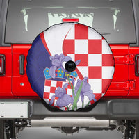 Croatia Hrvatska Checkerboard Spare Tire Cover Coat Of Arms With Iris Croatica