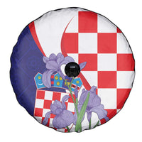 Croatia Hrvatska Checkerboard Spare Tire Cover Coat Of Arms With Iris Croatica
