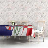 Croatia Hrvatska Checkerboard Tablecloth Coat Of Arms With Iris Croatica