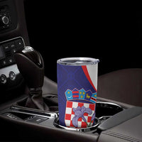 Croatia Hrvatska Checkerboard Tumbler Cup Coat Of Arms With Iris Croatica