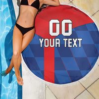 Custom Croatia Football Beach Blanket Hrvatska Nogometna Reprezentacija