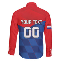 Custom Croatia Football Family Matching Off The Shoulder Long Sleeve Dress and Hawaiian Shirt Hrvatska Nogometna Reprezentacija