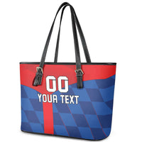 Custom Croatia Football Leather Tote Bag Hrvatska Nogometna Reprezentacija