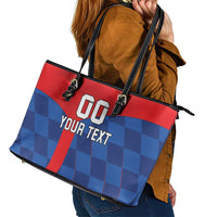 Custom Croatia Football Leather Tote Bag Hrvatska Nogometna Reprezentacija