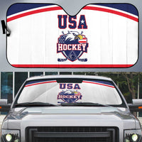 USA Ice Hockey Auto Sun Shade American Eagle Spirit White Version