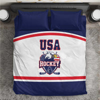 USA Ice Hockey Bedding Set American Eagle Spirit White Version