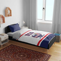 USA Ice Hockey Bedding Set American Eagle Spirit White Version