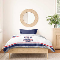 USA Ice Hockey Bedding Set American Eagle Spirit White Version