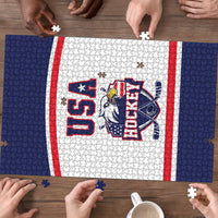 USA Ice Hockey Puzzle American Eagle Spirit White Version