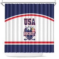 USA Ice Hockey Shower Curtain American Eagle Spirit White Version