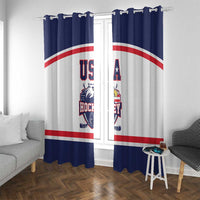 USA Ice Hockey Window Curtain American Eagle Spirit White Version