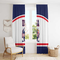 USA Ice Hockey Window Curtain American Eagle Spirit White Version