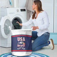 USA Ice Hockey Laundry Basket American Eagle Spirit Blue Version