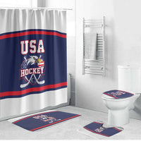 USA Ice Hockey Bathroom Set American Eagle Spirit Blue Version