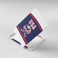 USA Ice Hockey Canvas Wall Art American Eagle Spirit Blue Version