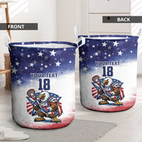 Custom USA Lacrosse Laundry Basket American Eagle Mascot