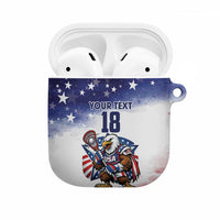 Custom USA Lacrosse AirPods Case American Eagle Mascot