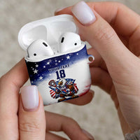 Custom USA Lacrosse AirPods Case American Eagle Mascot