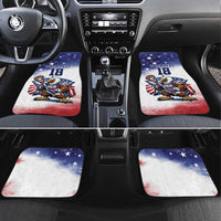 Custom USA Lacrosse Car Mats American Eagle Mascot