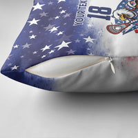 Custom USA Lacrosse Pillow Cover American Eagle Mascot
