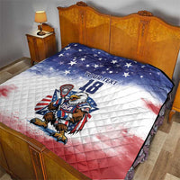 Custom USA Lacrosse Quilt American Eagle Mascot