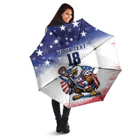 Custom USA Lacrosse Umbrella American Eagle Mascot