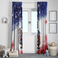 Custom USA Lacrosse Window Curtain American Eagle Mascot