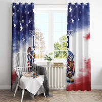 Custom USA Lacrosse Window Curtain American Eagle Mascot
