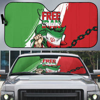 Free Iran Lion and Sun Auto Sun Shade Persian Freedom Protest