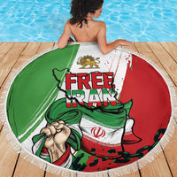 Free Iran Lion and Sun Beach Blanket Persian Freedom Protest