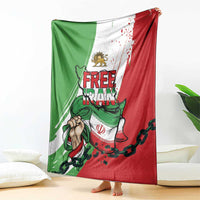 Free Iran Lion and Sun Blanket Persian Freedom Protest