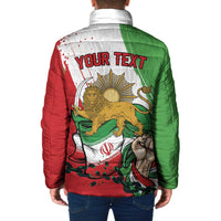 Free Iran Lion and Sun Personalized Padded Jacket Persian Freedom Protest