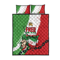 Free Iran Lion and Sun Quilt Bed Set Persian Freedom Protest