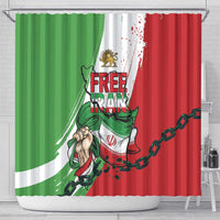 Free Iran Lion and Sun Shower Curtain Persian Freedom Protest