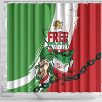 Free Iran Lion and Sun Shower Curtain Persian Freedom Protest