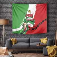 Free Iran Lion and Sun Tapestry Persian Freedom Protest