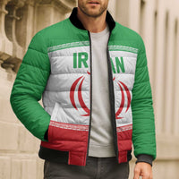 Iran Flag Custom Bomber Puffer Jacket Persian Pride National Colors