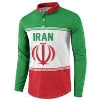 Iran Flag Custom Button Sweatshirt Persian Pride National Colors