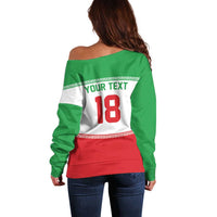 Iran Flag Custom Off Shoulder Sweater Persian Pride National Colors