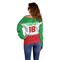 Iran Flag Custom Off Shoulder Sweater Persian Pride National Colors