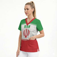 Iran Flag Custom Scrub Top Persian Pride National Colors
