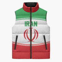 Iran Flag Custom Sleeveless Puffer Jacket Persian Pride National Colors