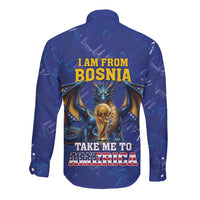 I Am From Bosnia Take Me To America Long Sleeve Button Shirt Road to WC 2026