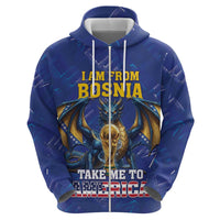 I Am From Bosnia Take Me To America Zip Hoodie Road to WC 2026