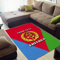 Personalized Eritrea Emblem Area Rug With Flag Color - Wonder Print Shop