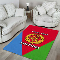 Personalized Eritrea Emblem Area Rug With Flag Color - Wonder Print Shop