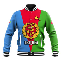 Personalized Eritrea Emblem Baseball Jacket With Flag Color - Wonder Print Shop
